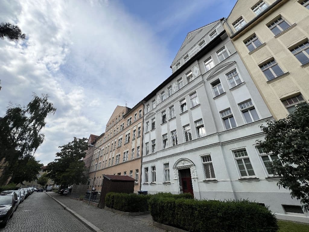 Gründerzeitliche Mehrfamilienhäuser mit fünf Geschossen, Gotzkowskystraße in Leipzig-Neulindenau