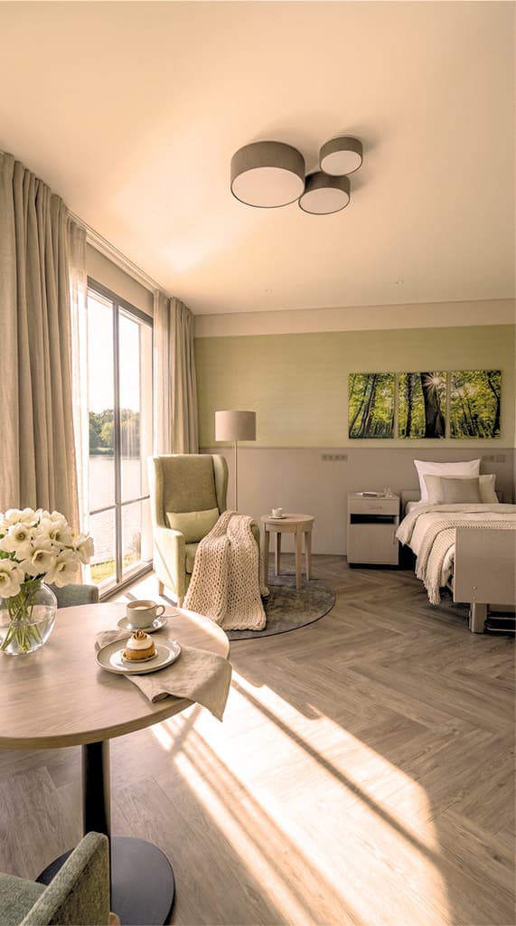 Zimmer Pflegebett, Service-Wohnen am Zwenkauer See