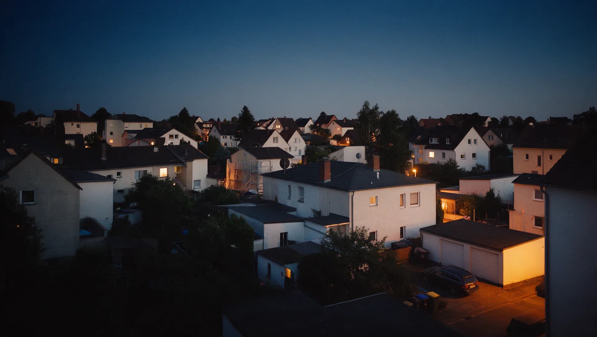 Dächer und Gärten über dem Leipziger Land, wie sie den Ortskern von Geithain prägen
